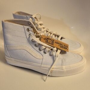 Vans Eco Theory Sk8-Hi Tapered Men's Womens White High-Top Canvas Sneakers